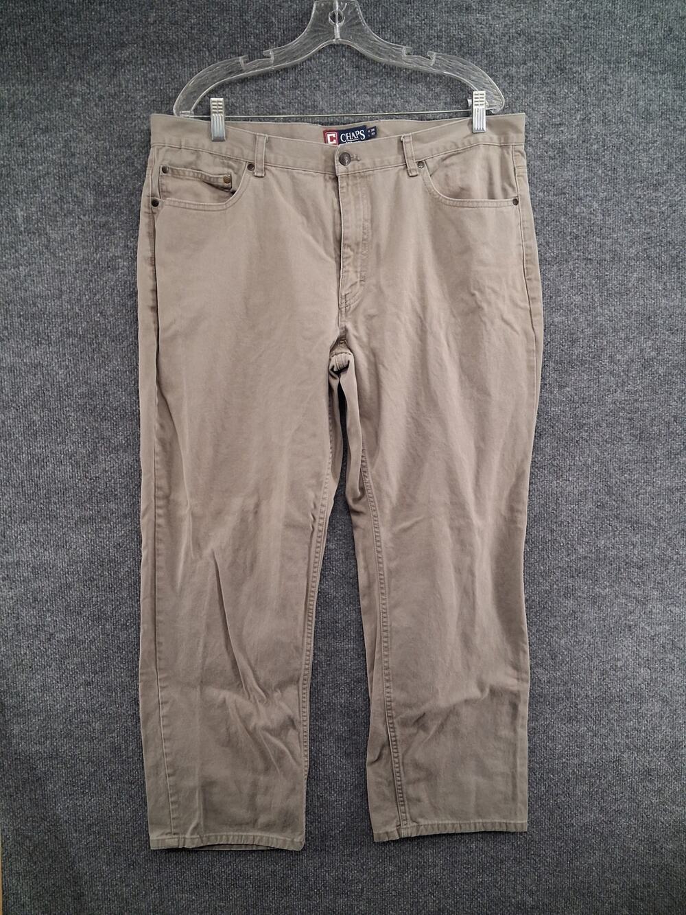 Chaps Jeans Mens 38x30 Brown Straight Leg
